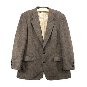 Robert Stock Men's Single Breasted Blazer Suit Jacket Multi 44L Wool